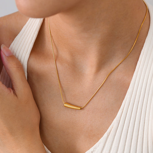 Women's Stainless Steel Geometric Gold-plated Necklace